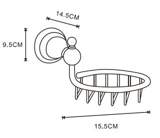 Мыльница Azario ELVIA AZ-91109Q решетка, подвесная, бронза